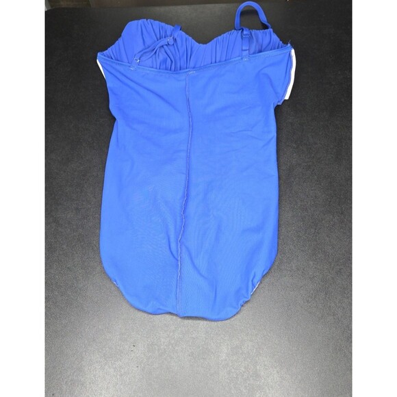 Miraclesuit Women’s One Piece Swimsuit Blue Tank Ruched Padded Size 12 Slimming - Picture 6 of 9